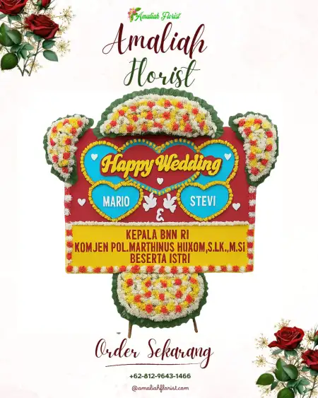 Papan Bunga Pernikahan Pagerwojo